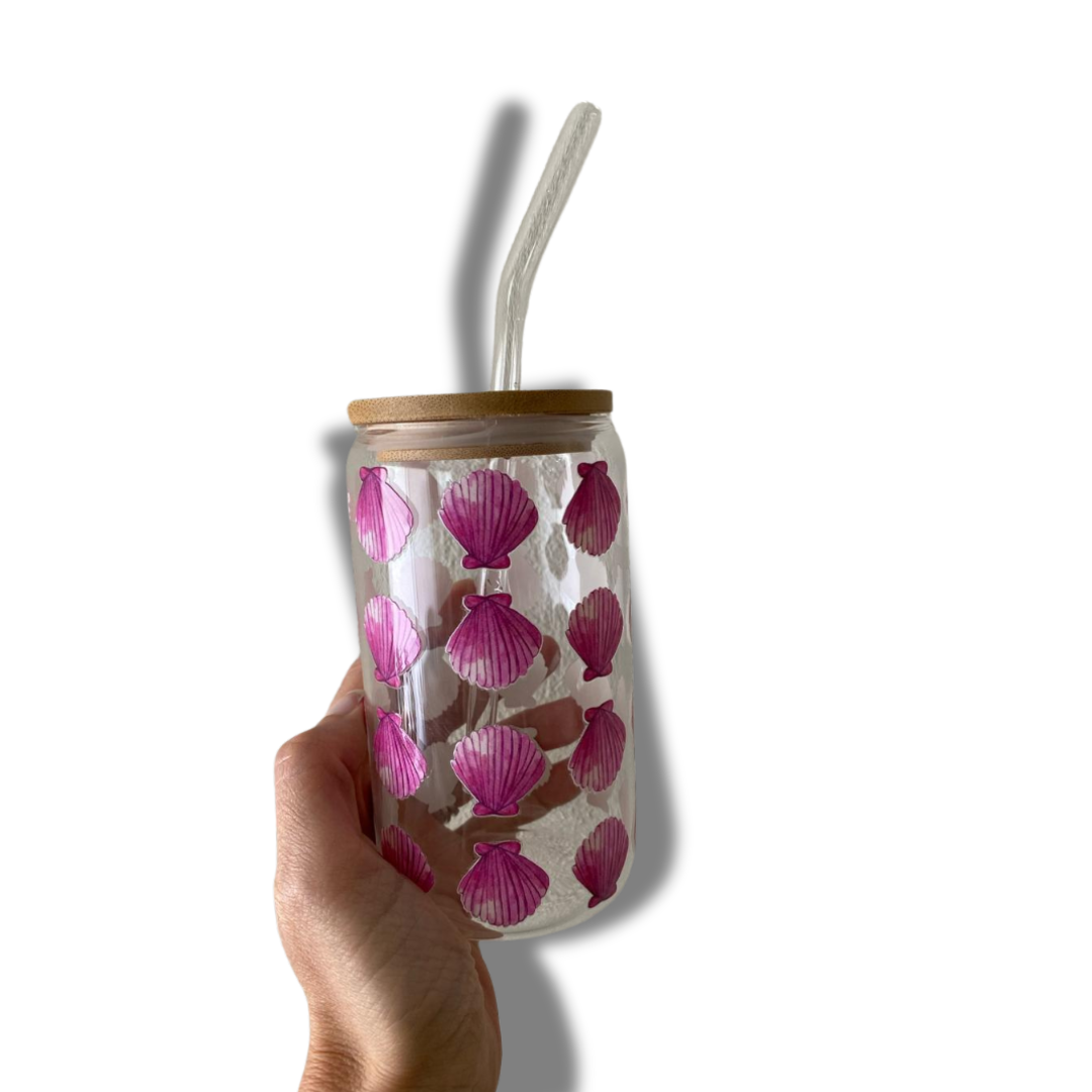 VASO conchas rosas
