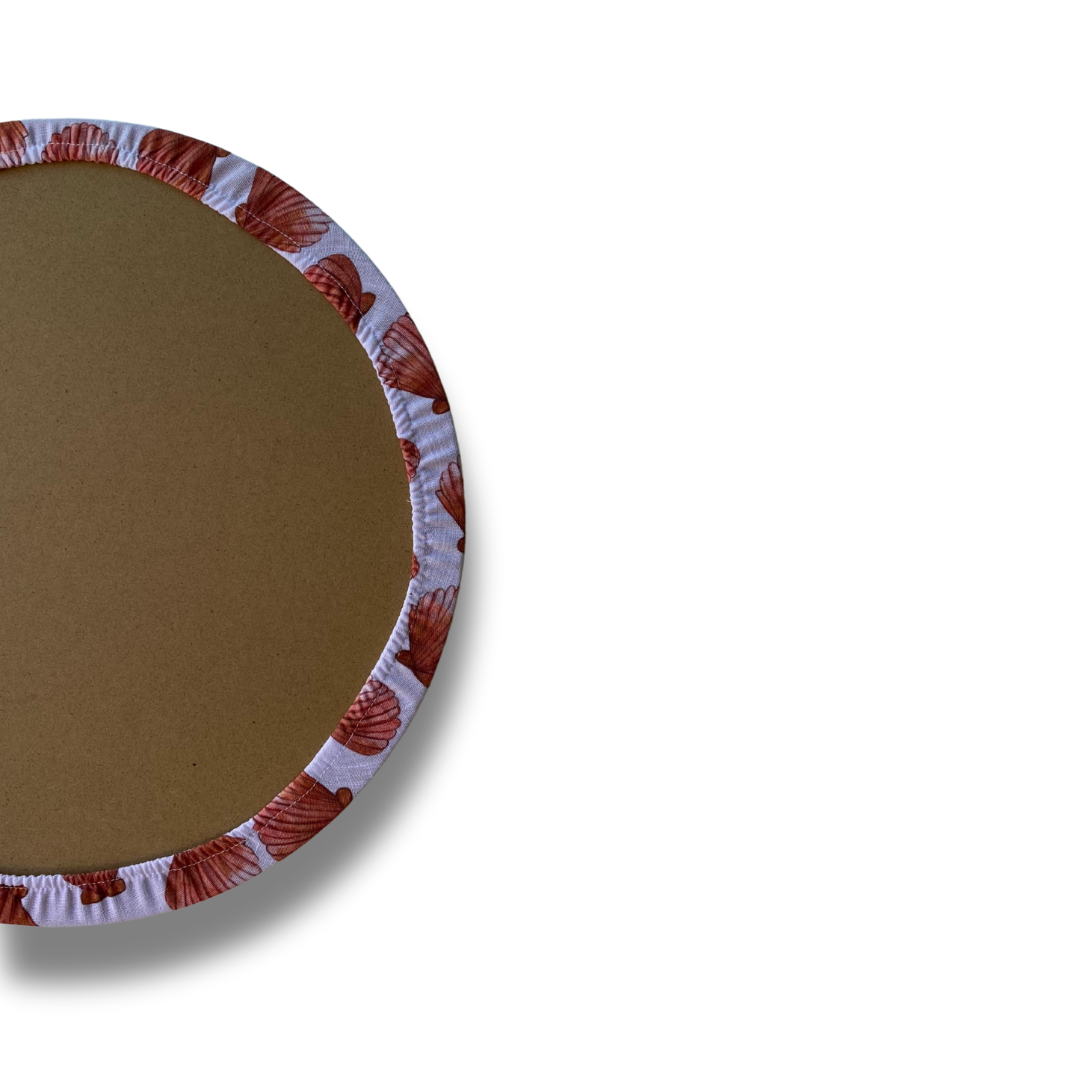 2 FUNDAS PARA PLATO BASE conchas fondo blanco