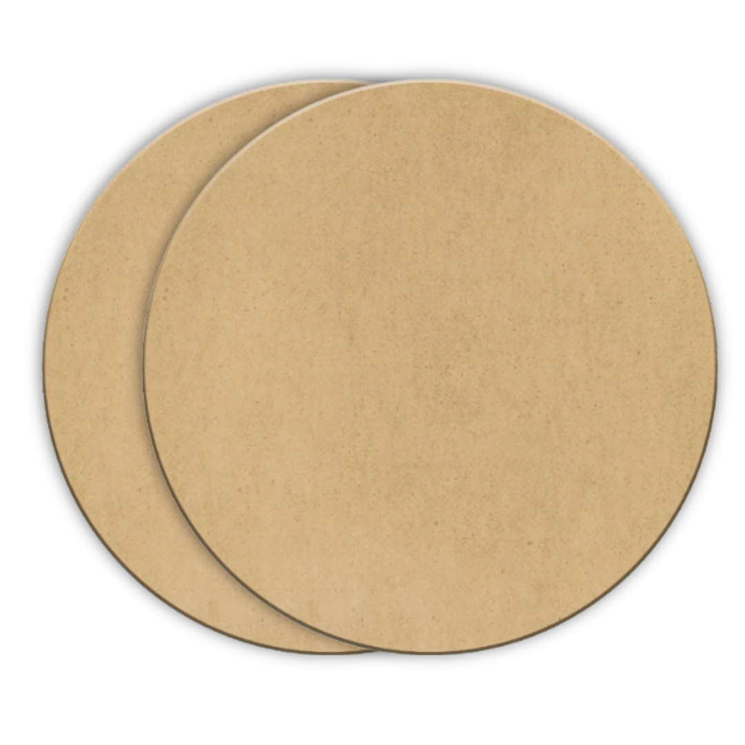 2 PLATOS BASE DE MDF