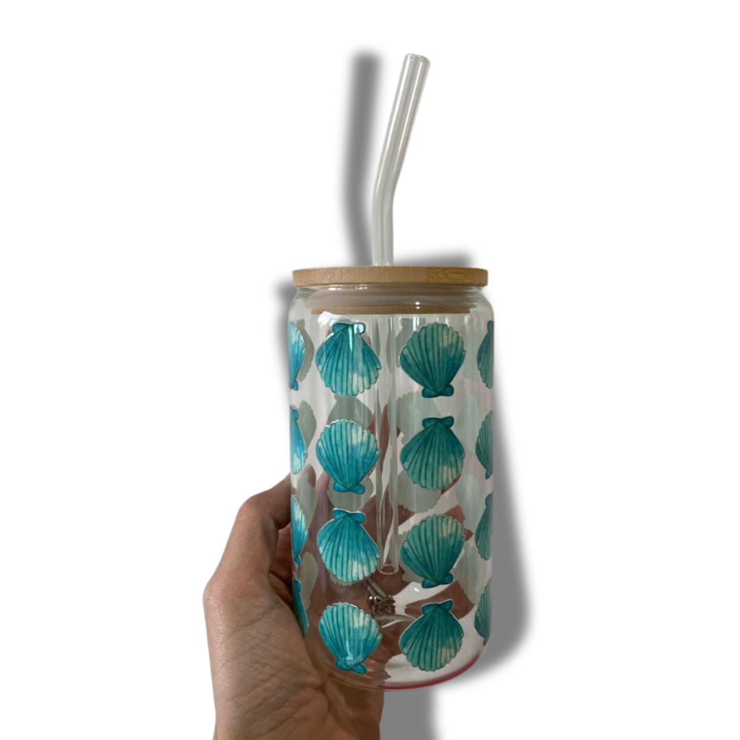 VASO conchas azules