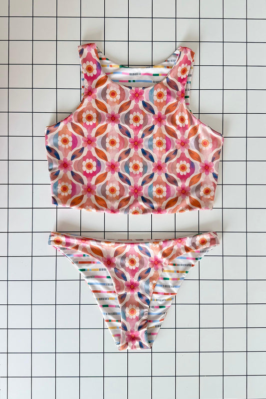 BIANCA bottom Mid  talla S • ARIA top talla S • Prints Lira + Toscana