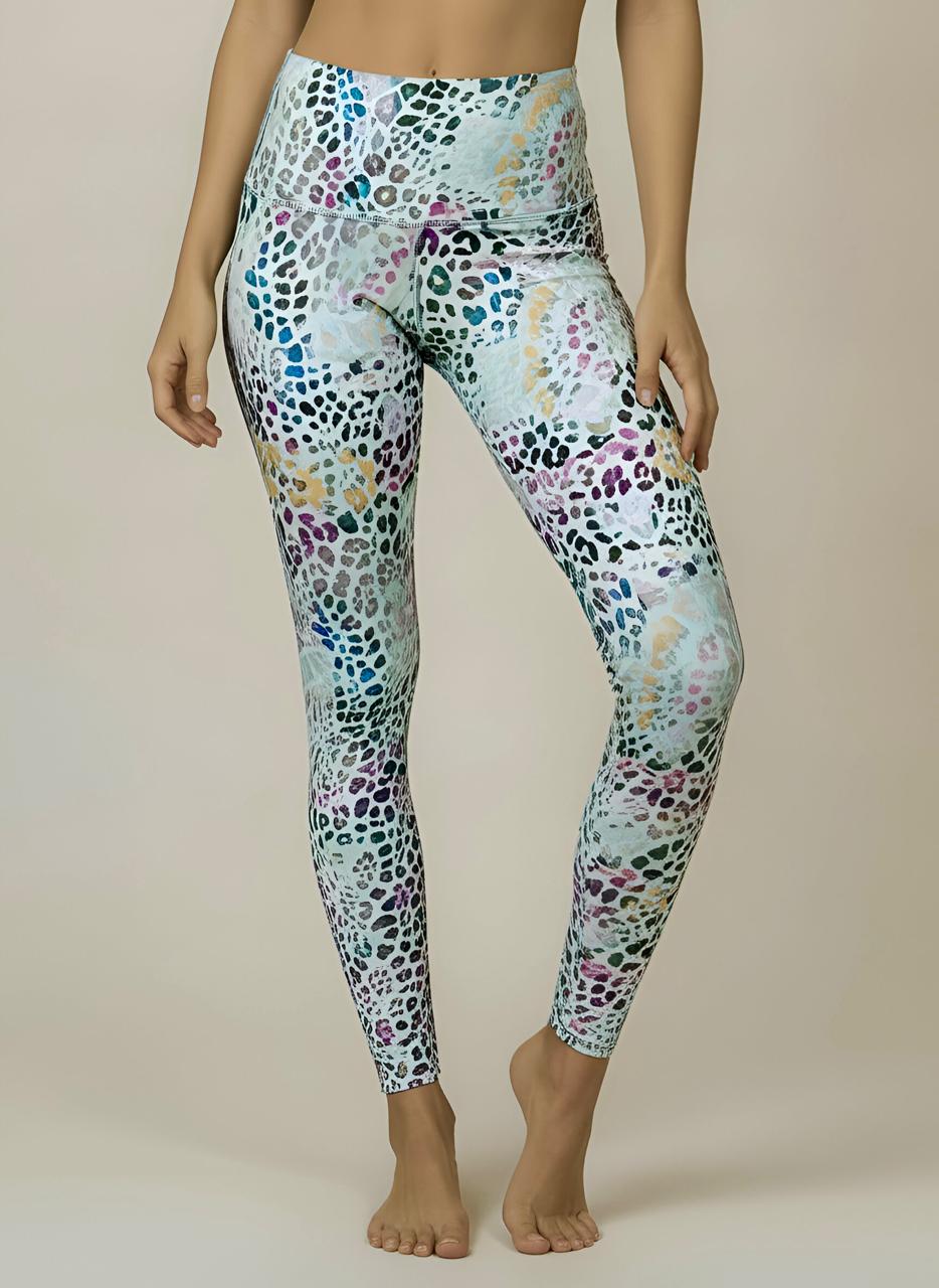 LEGGINGS animal print turquesa